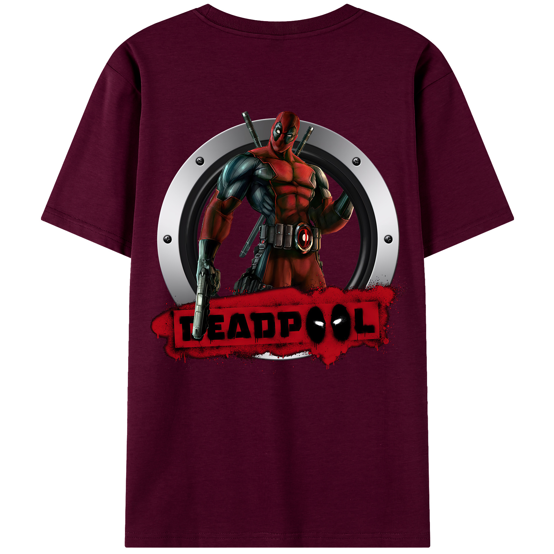 （画像用） Deadpool デッドプール レディース半袖Tシャツ(バックプリント)